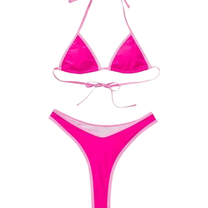 Pink Thong 2 Piece Bikini, Small