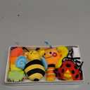 Infinno Baby Wrist Rattle Socks and Foot Finder Set, Perfect Baby Toys for 0-12 Months Newborn Boys and Girls As Shower Gifts, Garden Bug Series (One Size Fits All)