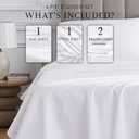 Linen Closet Luxury Cotton 1000 Thread Count Egyptian Cotton 4-Piece Sheet Set, Queen, Arctic White