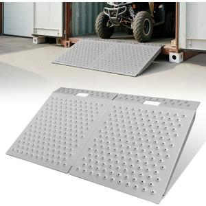 Shed Ramps 2 Pcs, 29" x 48" Shed Ramp for Riding Mower & Lawn Equipment, 1500 lbs Capacity Anti-Slip Punch Plate Ramp for Garages, Barns, Metal Ramps for Wheelchairs, ATV, Lawnmower, Golf Cart