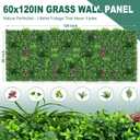 Yangrass Artificial Boxwood Wall Roll, 60"x120"(50 SQFT) Grass Wall Panels Greenery Wall Backdrop with Mint Plant Leaves, UV Protected Privacy Fence Screen Wall Grass for Indoor Outdoor Decor