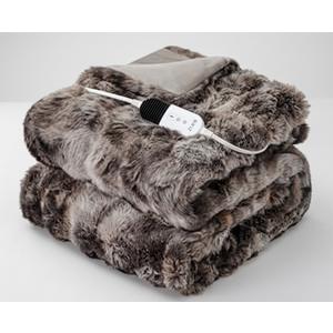 ZonLi 2-in-1 Weighted Heated Blanket for Back Pain, Heated Weighted Blankets(60”x80”, 20lbs), 6 Heating Levels 1-10H Auto Off, Soft Bubble Fleece Washable, Queen Size Chirstmas Blanket for Family