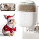 Hanging Automatic Rabbit Feeder with 1080P Camera, 62oz Storage, Multiple Pet Cage Compatibility, Customized Feeding Schedule- Perfect for Ferrets, Cats, Guinea Pigs, Chinchilla and Hedgehog