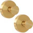 Suction Cup Hooks for Shower, Wreath Hangers for Front Door, Hanging up to 15 lbs No Drill Bathroom Hooks for Glass, Mirror, Tile Holds Towels, Robes, Loofah Waterproof Matte (2, Gold)