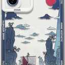 Compatible with Samsung Galaxy S24 Ultra Cute Clear Case, Japanese Cartoon Anime Aesthetic Scenery Soft Shockproof Protective Transparent Case Cover Shell (Landscape-4, for Galaxy S24 Ultra)