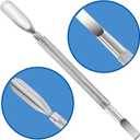 3 x Cuticle Pusher and Cutter - Nail Polish Remover - Stainless Steel Manicure Tool Set -Gel Nail Polish Peeler and Scraper - Nail Care Stick - Pedicure Kit for Fingernail and Toenail