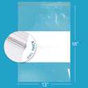 GPI - 13" x 18" - Bulk Pack of 100, 4 Mil Thick, Heavy Duty, Clear Plastic Reclosable Freezer Zip Bags, With White Block for Labeling, Strong & Durable Poly Baggies With Resealable Zipper Top Lock.