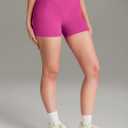 AVGO Gym Shorts Women 4.5 Inches - V Shaped High Waisted Butt Lifting Tummy Control Workout Booty Biker Shorts (Pink, M)