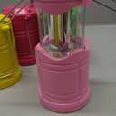 Lichamp LED Camping Lantern, 4 Pack Battery Powered Flashlight for Power Outages, Portable Collapsible Hanging Light Essential for Home, Outdoor, Emergency Lamp Survival Kit Gear for Hurricane, C1 (Pink, Light Pink, Yellow, Green)