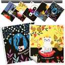 Swedish Dishcloths for Kitchen - 5 Pack Reusable Dish Cloths for Washing Dishes Absorbent Cute Funny Kitchen Towels Cleaning Sponge, New Cat
