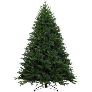 Green Artificial Automatic Expanding Christmas Tree, PVC+PE Mix, Foldable Stand, Leaf Material Encryption and ThickeningDecorate Your Home(7.5FT)