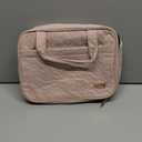 NISHEL Travel Toiletry Bag for women, Portable Hanging Organizer for Travel-Sized Shampoo, Conditioner, Brushes Set, makeup Accessories, Medium Size, Pink