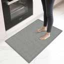 Kitchen Mats for Floor, Absorbent Runner Rug, Kitchen Rugs Non Slip Washable Mat, Quick Dry for Wet Area, Stain Resistant with Rubber Backing Floor Protector, Grey 17"x24" Set of 2