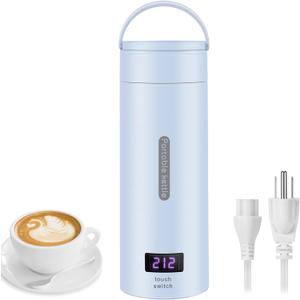 Travel Electric Kettle, 380ml Small Portable Electric Tea Kettle Water Boiler, Fast Boil and Auto Shut Off Hot Water Kettle, 4 Temperature Mode  (Blue)