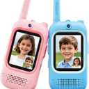 Video Walkie Talkies for Kids - 2 Pack Long Range Walkie Talkie Rechargeable Video Intercom 2 Way Radio for Age 3-12 Boys Girls for Indoor Outdoor Camping (Pink&Blue)