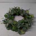 Eucalyptus Wreaths for Front Door 22", Handmade Green Leaves Wreath for Summer, Spring and All Seasons, Greenery Floral Wreath for Wall and Outside