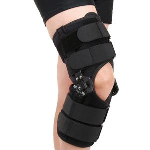 Hinged ROM Knee Brace with Side Stabilizers, Post Op Knee Immobilizer for Arthritis, ACL, MCL, PCL, Meniscus Tear, Medical Orthopedic Support After Surgery (Upgraded Version, Small)