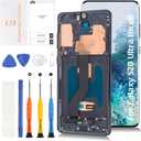 InCell S20 Plus LCD Screen Replacement for Samsung Galaxy S20 Plus with Cosmic Black Frame G985 G986 LCD Screen Touch Digitizer Assembly(No Fingerprint Function)