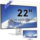 [2-Pack] 22 Inch Computer Blue Light Blocking Screen Protector for 16:10 Widescreen Monitor, Anti Glare Anti-UV Eye Protection Desktop PC LED Monitor Filter, Removable Anti-Scratch Screen Film 22in