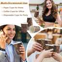 500 Pack 12 oz Coffee Cups, Paper Cups 12 oz Disposable Coffee Cups Thickened Paper Cups Bulk Hot/Cold Cup for Office, Home, Event