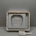 Cat Litter Box with Litter Mat and Scoop, Large Foldable Litter Box with Lid, Front Entry Top Exit Kitty Box, Odor Control, Easy to Clean (Grey)