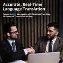 ai Translation Earbuds Translator Earphones Real Time with AI App Supporting 145 Languages, Clear Sound Quality Long Battery Life, Ergonomic Design, Perfect for Travel, Study, Business (Black)