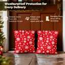 Shop4Mailers Christmas Poly Mailers 10x13 Inch  100 Pack Snowflake Waterproof Shipping Bags for Small Business, 2 Mil Self-Seal Mailing Envelopes, Durable Red Poly Mailers for Holiday Packaging