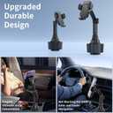 bokilino Cup Phone Mount for Car, [Upgraded Version] Universal Cup Phone Cradle Holder with Long and Adjustable Neck, Friendly Compatible with Cell Phone iPhone, Samsung, Google and All Smartphones