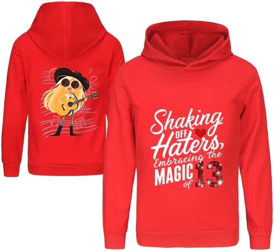 The Cotton Cartoon Hoodie Hooded Pullover Sweatshirt, Cute Clothes Hoodies (Red)