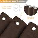 BTTN Brown Shower Curtain - Linen Textured Heavy Duty Waterproof Cloth Shower Curtain Set with 12 Plastic Hooks, Hotel Spa Luxury Simple Decorative Thick Fabric Shower Curtains for Bathroom - 72x72
