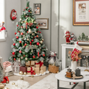 6 FT Pre-Lit Artificial Christmas Tree Hinged