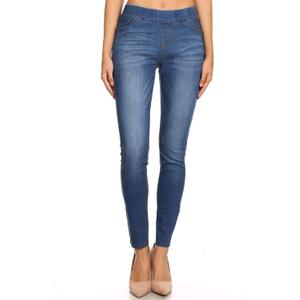 Jvini Women's Ripped Destroyed Skinny Jeans & Jeggings Pull-On Elastic Waist Stretch Denim Pants Regular-Plus Size (XX-Large)