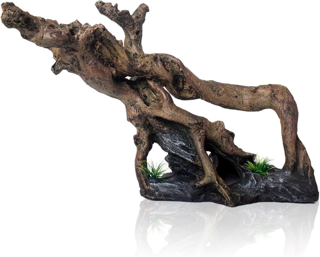 Fish Tank Decorations Aquarium Dcor Resin Artificial Tree Trunk Root (E)