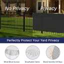 Windscreen4less Privacy Fence Screen Heavy Duty Windscreen Fencing Mesh Fabric Shade Net Cover with Brass Grommtes for Outdoor Wall Garden Yard Pool Deck, 5'x12' Black