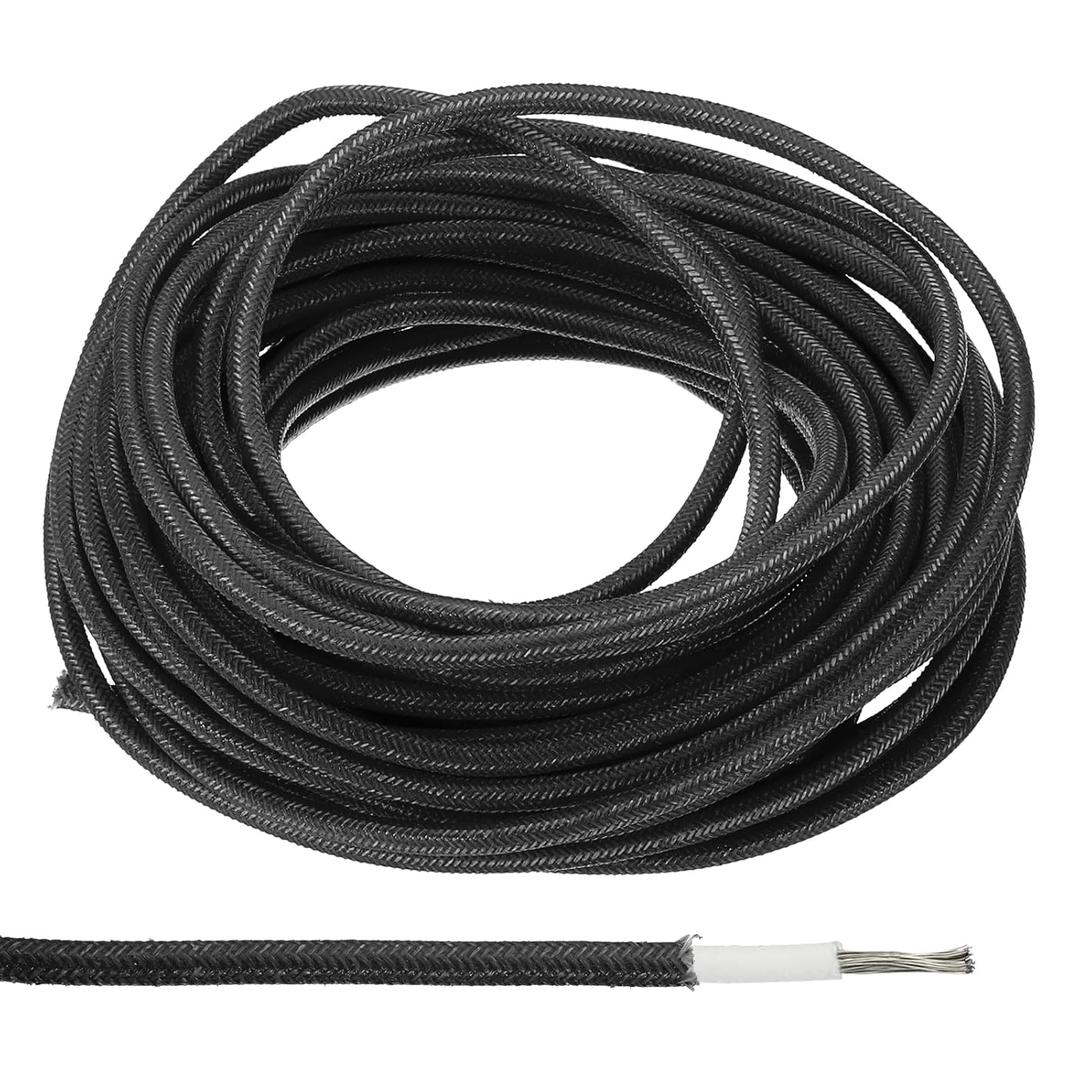 PATIKIL 16.4Ft 14AWG Electronic Wire, -30 to 200 Degrees Celsius Insulated High Temperature Resistant Electrical Flexible Silicone Cable for Lamp Boiler Heater, Black PATIKIL 16.4Ft 14AWG Electronic Wire, -30 to 200 Degrees Celsius Insulated High Temperature Resistant Electrical Flexible Silicone Cable for Lamp Boiler Heater, Black