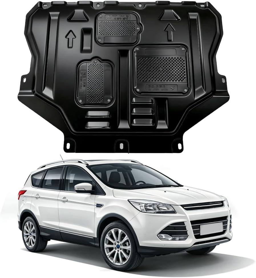 Mud Flaps Engine Guards for Ford Escape 2013 2014 2015 2016 2017 2018 2019 Front Engine Splash Shield Guards Suitable for Escape Under Engine Cover Directly Replace Original One Black