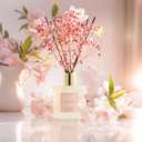COCORRNA Reed Diffuser - Cherry Blossom 6.7 Fl.oz Reed Diffuser Set with Sticks & Preserved Baby's Breath, Reed Diffuser for Home Bathroom Shelf Decor