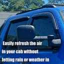 Window Visors Vent Sun Rain Guards for 2009-2024 Dodge Ram 1500 (19-24 Classic Body), Crew CAB ONLY; 10-25 Ram 2500/3500 MEGA/Crew CAB ONLY | Window Vent Visors, 4 pcs. - Smoke | 94109