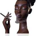 Sophisticated and Elegant Headscents-Head Incense Burner - Black Woman Smoking Head Incense Burner Design Calming Room Waterfall Decor and Unique Home Gift,Desk Decor (A)