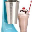 Nostalgia Two-Speed Electric Milkshake Maker and Drink Mixer, Includes 16-Ounce Stainless Steel Mixing Cup & Rod, Blue