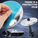 Car Cymbal Air Vent with Wooden Drum Stick Keyring, Mini Drum Crash Cymbal for Car Vent, Suitable for All Types of Vehicles, Funny Musical Cars Accessory for Drummer Music, Silver