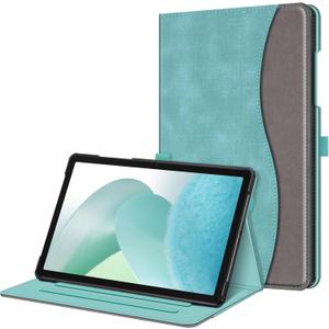Fintie Case for Samsung Galaxy Tab A11+ Plus 11 Inch 2025/ A9+ Plus 2023, Multi-Angle Viewing Smart Stand Back Cover with Pocket Auto Wake/Sleep, Turquoise