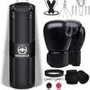 4FT Canvas Punching Bag for Adults, Hanging Boxing Heavy Bag with 12oz Gloves for Kickboxing Muay Thai Max Load-Bearing 180 Lbs(Unfilled)