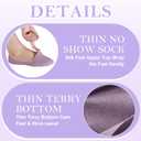 10 Pairs No Show Low Cut Liner Ice Silk Socks - Nonslip Thin Socks Invisible (Stylish Color)