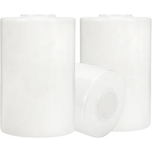 3 Pack White Alabaster Glass Replacement Globe & Shade, 6-1/16" Tall, 1-5/8 inch Fitter, Soft Light Cylinder Glass Lamp Cover for Chandelier Pendant Light Wall Sconce Light Fixtures
