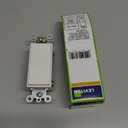 Leviton 3-Amp 24-Volt Decora Plus Rocker Double-Throw Ctr-Off Momentary Contact Single-Pole AC Quiet Switch, 56081-2W, White