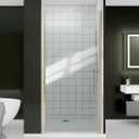 Pivot Frameless Shower Door, 36"-37.9" W x 72" H, Pivot Swing Shower Doors with 1/4" Clear Tempered Glass Panel, Brushed Nickel Finish