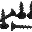 2 x 3/4 Inch N.6 Coarse Thread Drywall Screw, Sharp Point, Black, 2 Bugle Head Phillips Drive, 1 Lb. Ideal Screw for Drywall Sheetrock, Wood, and More, 400 Screws