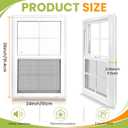 Vinyl Single Hung Window 24"x36", Double Pane Household Window
Insulated Soundproof Tempered Glass, Lower Tilt Sash Screen, Replacement Windows for House, Mobile Home & Shed, White