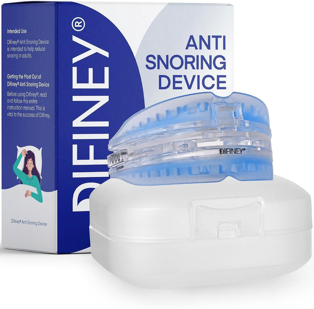 Difiney Advanced Anti Snoring Device Adjustable Snore Stopper Mouth Guard for Men & Women – Anti Snoring Mouthpiece to Improve Sleep – Reusable Night Use
